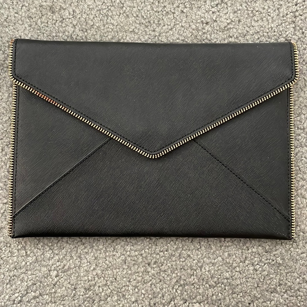 Black Rebecca Minkoff Leo Saffiano Clutch